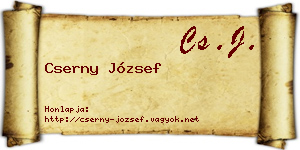 Cserny József névjegykártya