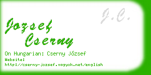 jozsef cserny business card